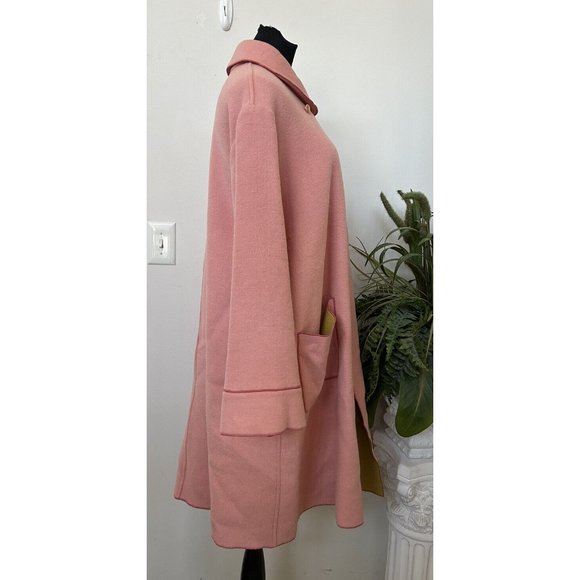 Harve Benard Women’s Wool Blend Tunic Long Pink Coat Size 14 - Picture 6 of 8